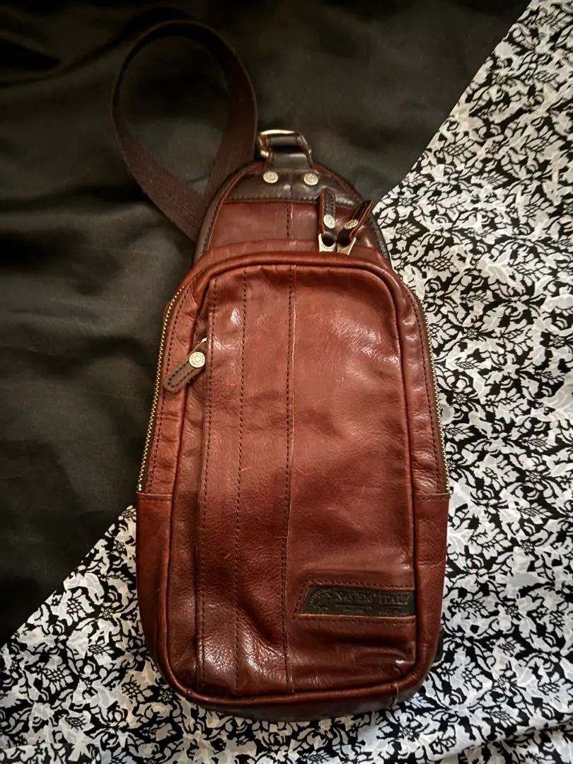 Thumbnail of DOUBLES Doubles Leather Body Bag Brown Leather