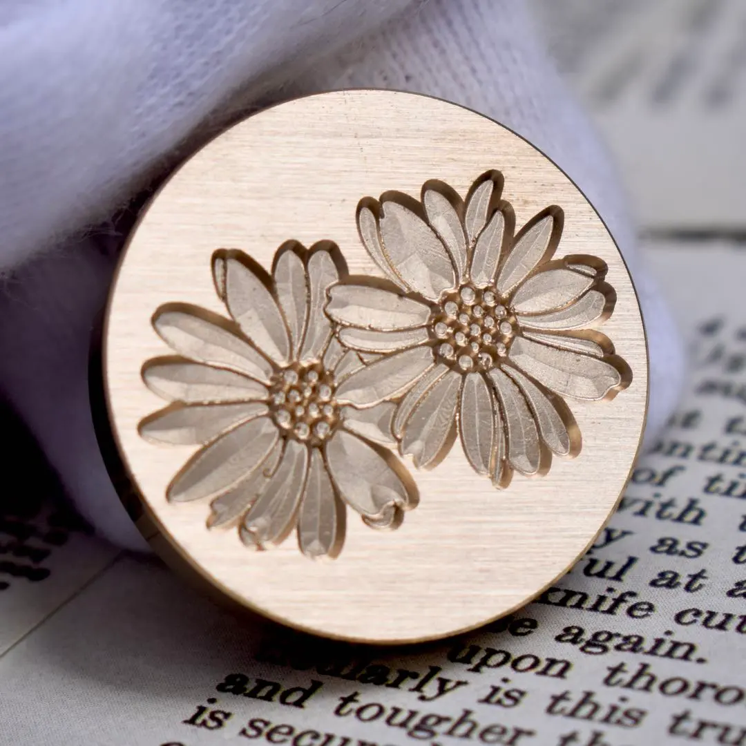 Thumbnail of 25mm Sealing Wax Stamp Brass Head - Chamomile Flower Stamp