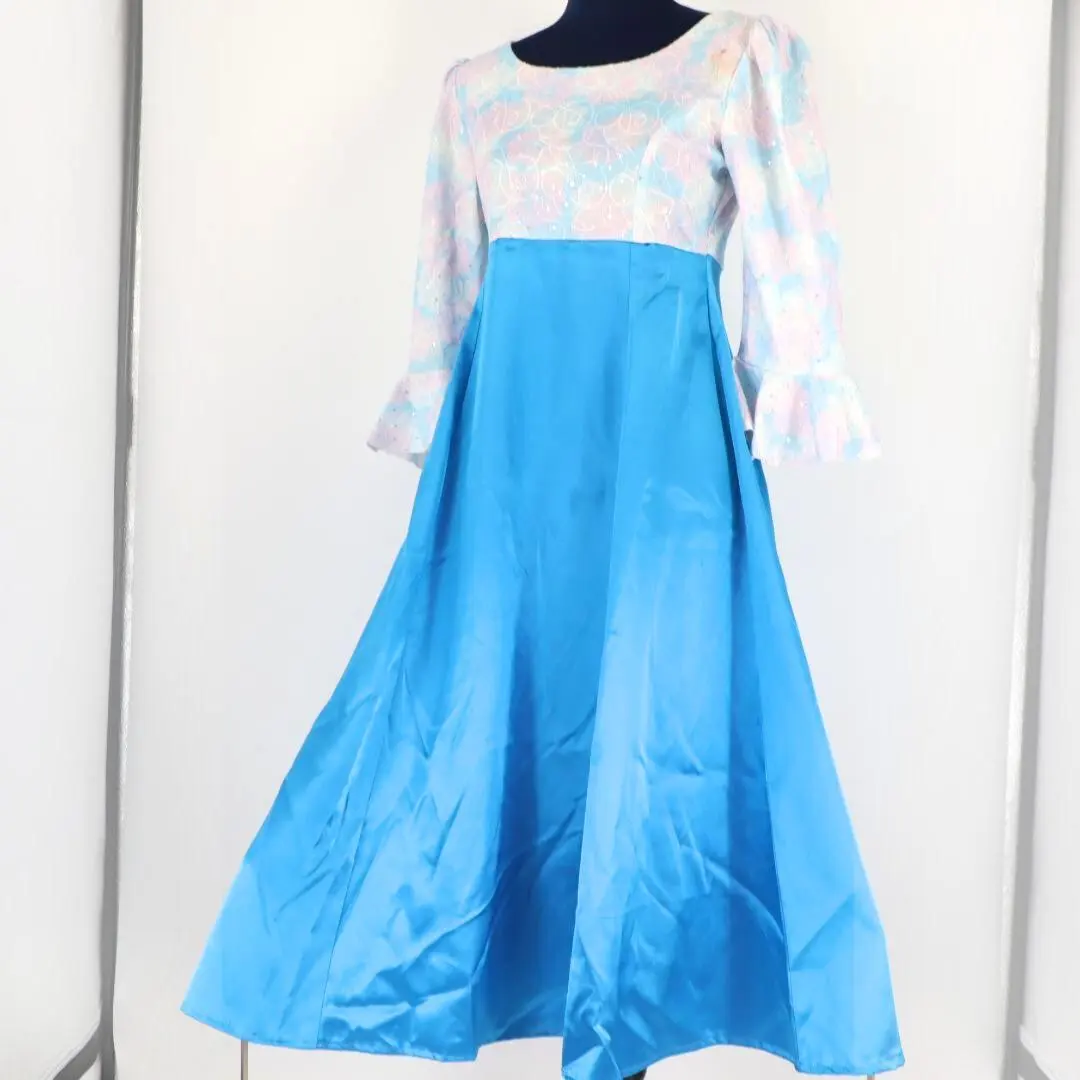 Thumbnail of Hula Dance Costume with Glitter Stones: White & Blue Dress