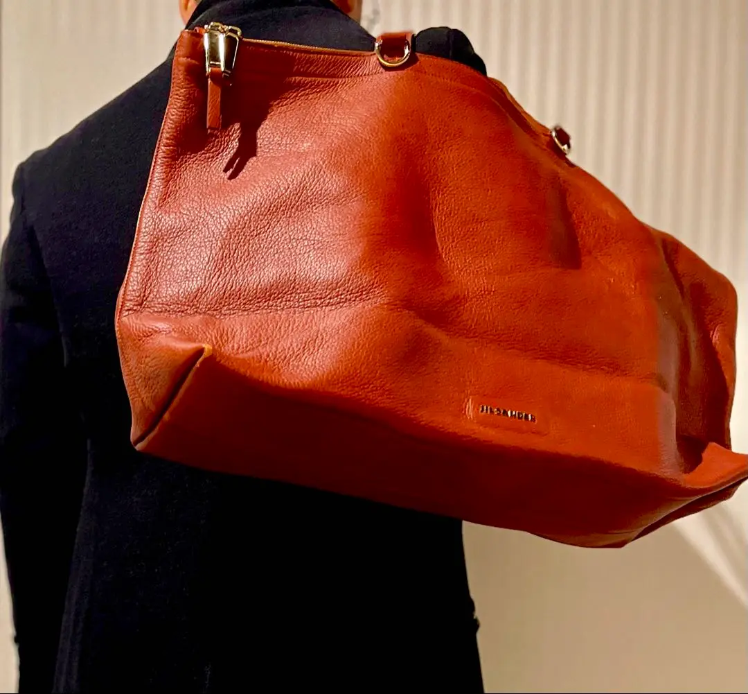 JIL SANDER ベージュ ボストンバッグ