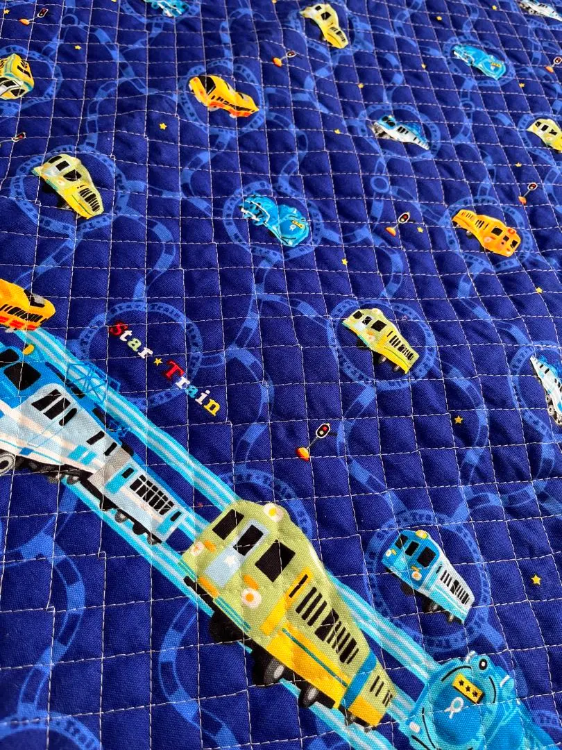 Thumbnail of Train quilting fabric