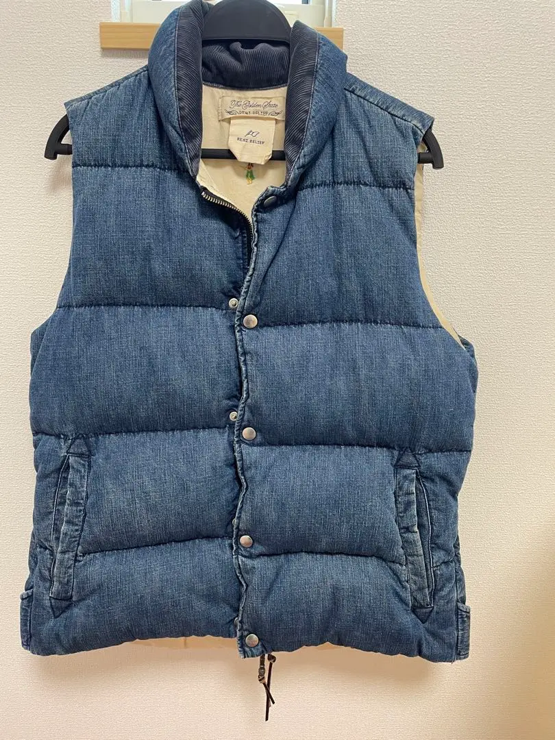 レミレリーフ ダウンベスト メンズ ダウン デニム BEAMS PLUS（ビームス プラス）【別注】REMI RELIEF / Denim