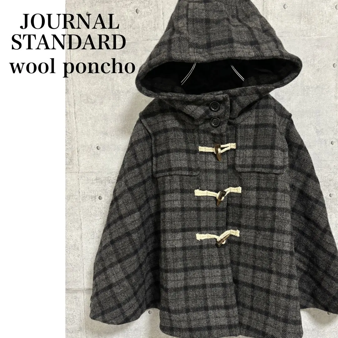 ジャーナルスタンダード　ポンチョコート グレー JOURNAL STANDARD（ジャーナルスタンダード）の「□□ウール