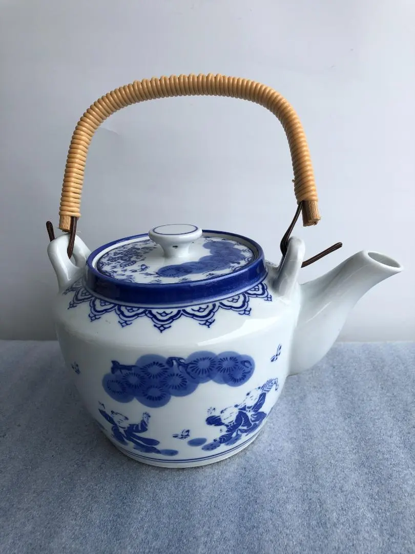 Thumbnail of New, Unused] Arita-yaki Nabeshima Kyusu Teapot, Karako Pattern, Capacity approx. 950ml, Showa Retro ②