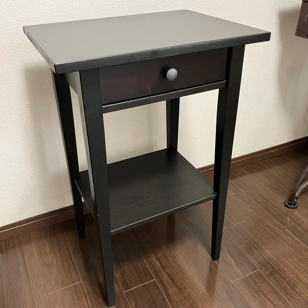 IKEA HEMNES イケアヘムネス チェスト ナイト サイド テーブル HEMNES ヘムネス ベッドサイドテーブル, ブラックブラウン