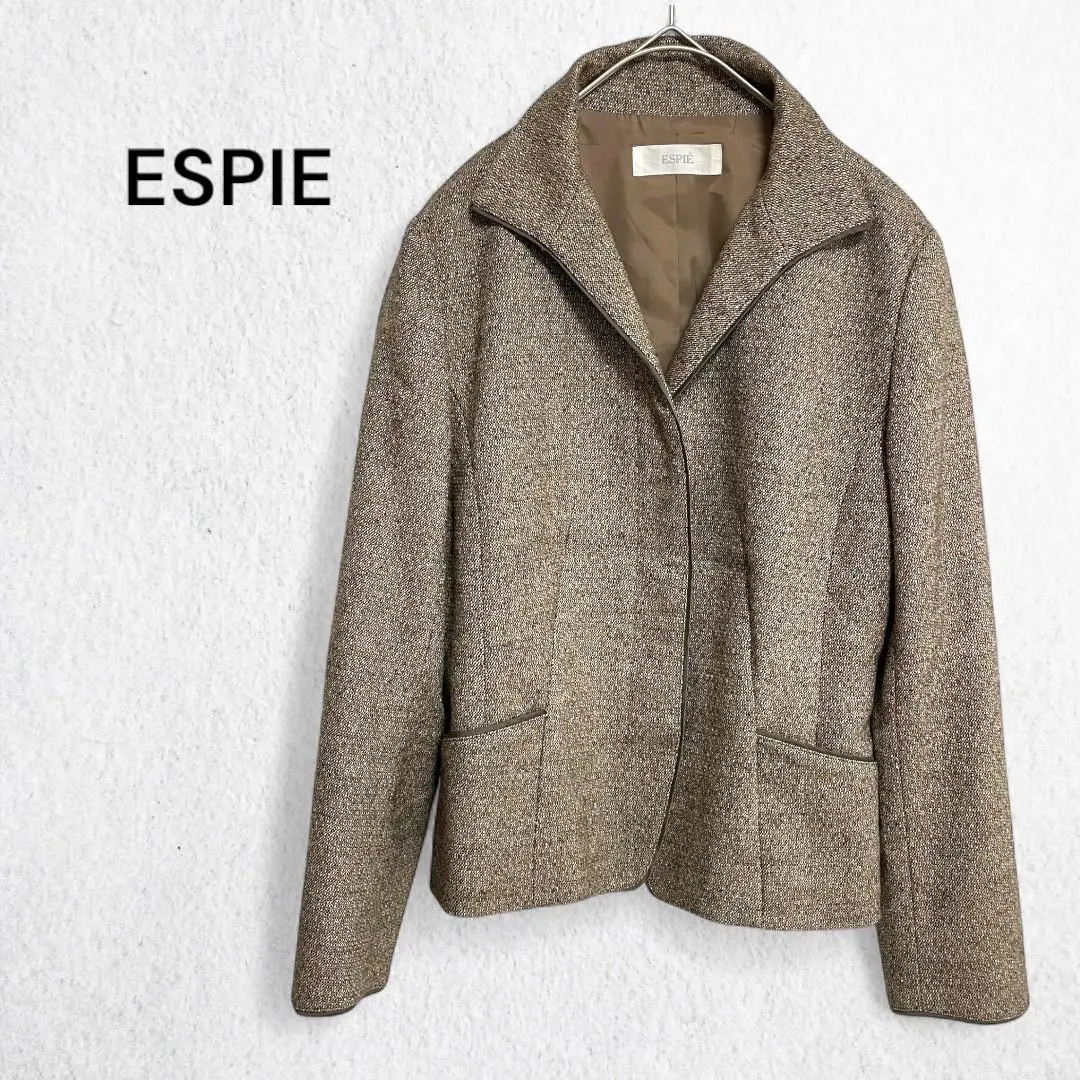 Thumbnail of Espie Tweed Jacket Cashmere Silk Wool Piping Elegant