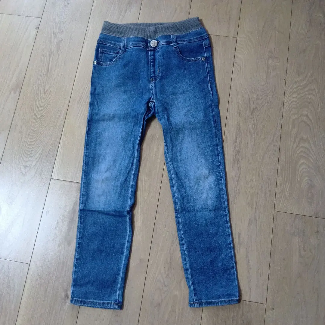 Thumbnail of Denim-style elastic waist pants, size 130