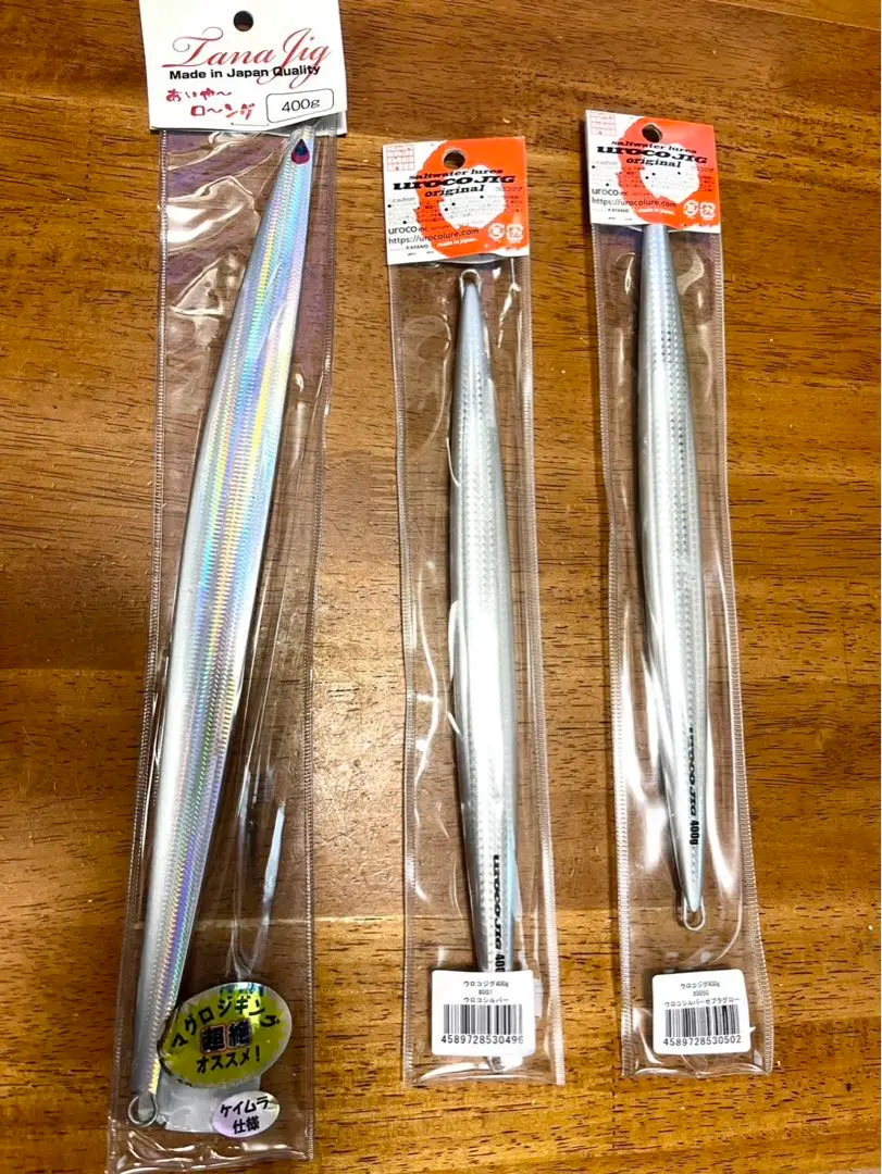 ウロコジグ400gと350g あいや〜ロングジグ400g の３本セット【新品】 ウロコジグ400gと350g あいや〜ロングジグ400g の3本セット