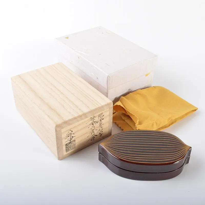 Ｍ５１６　棗　『中村宗尹作』『内銀塗』『扇面加賀蒔絵』『平棗』　共箱　茶道具 M516棗『中村宗尹作』『内銀塗』『扇面加賀蒔絵』『平棗』共