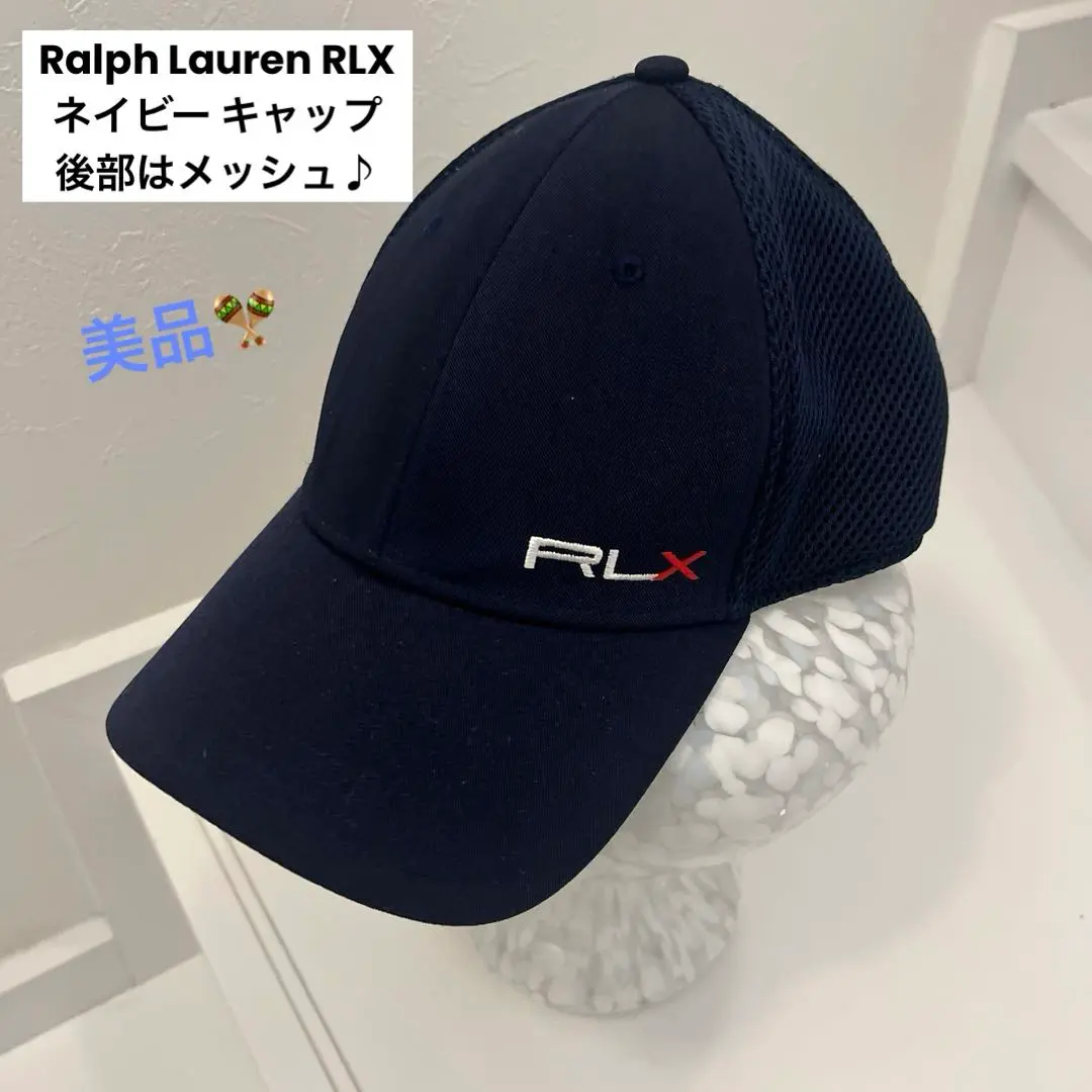 【XL】RLX ゴルフ　ゴルフキャップ　メッシュ　ブルー XL】RLX ゴルフ ゴルフキャップ メッシュ ブルー - メルカリ