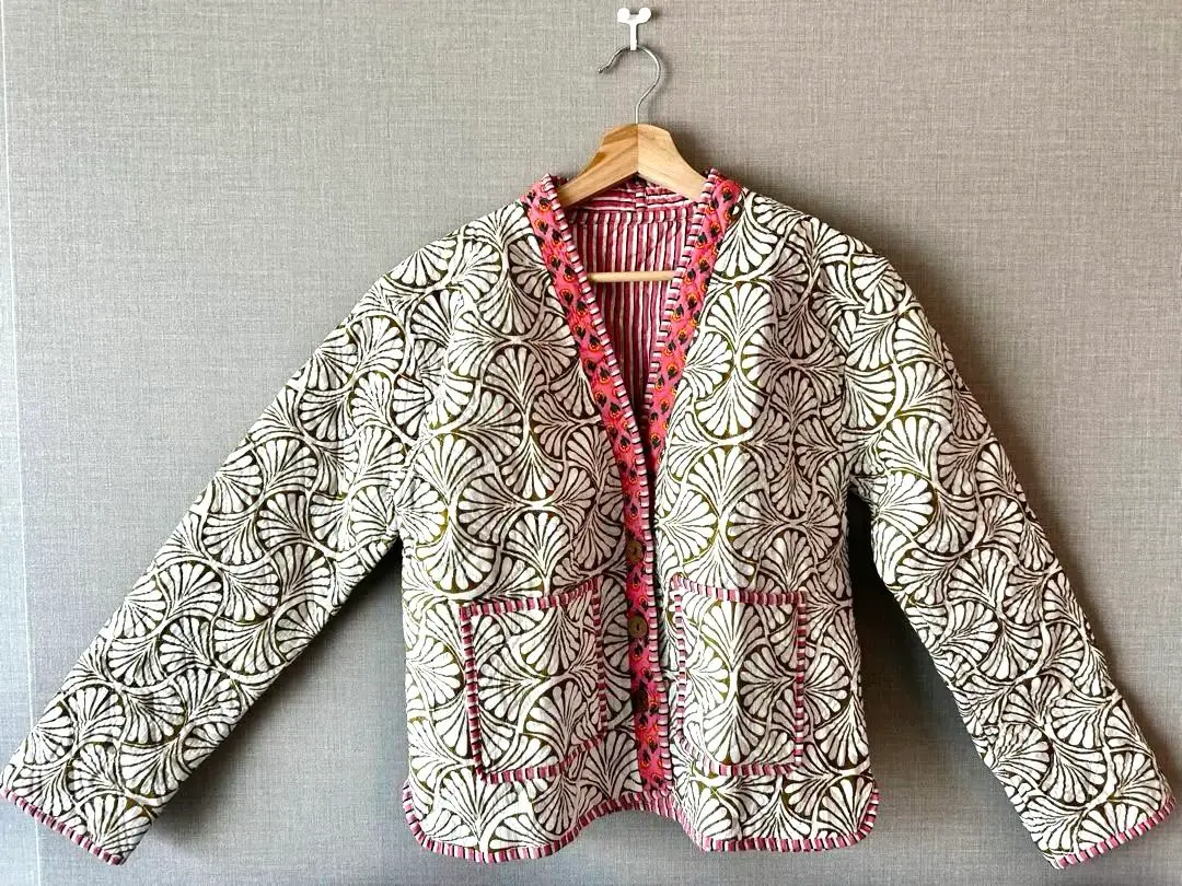 未使用 ロンハーマン SZ Blockprints キルティングベスト 未使用 ロンハーマン SZ Blockprints キルティングベスト