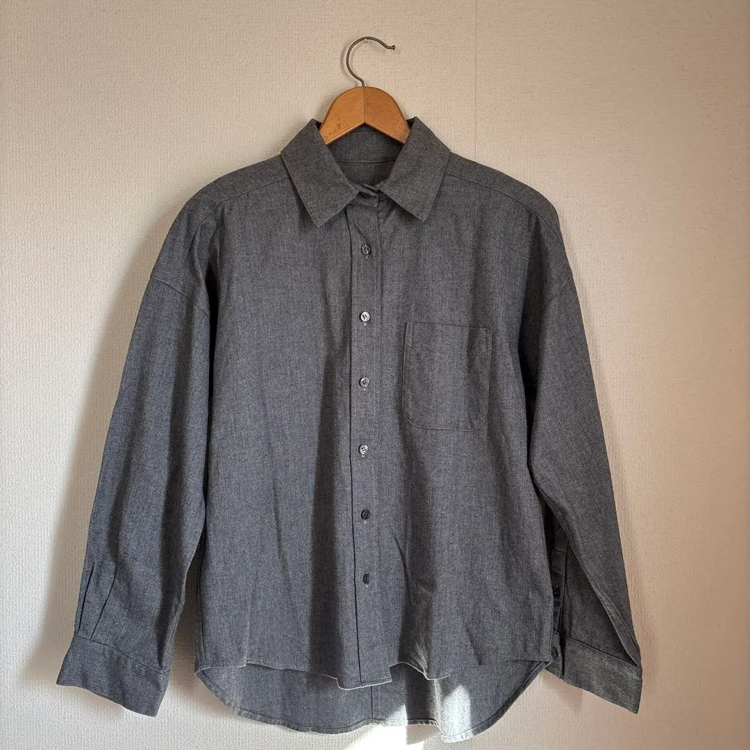 Thumbnail of Bluebell Herringbone Cotton Long Sleeve Shirt, Relaxed Fit, New