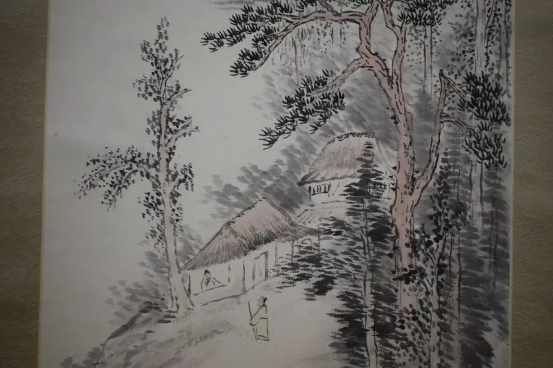 真作/田近竹邨/梅画賛/布袋屋掛軸HJ-891