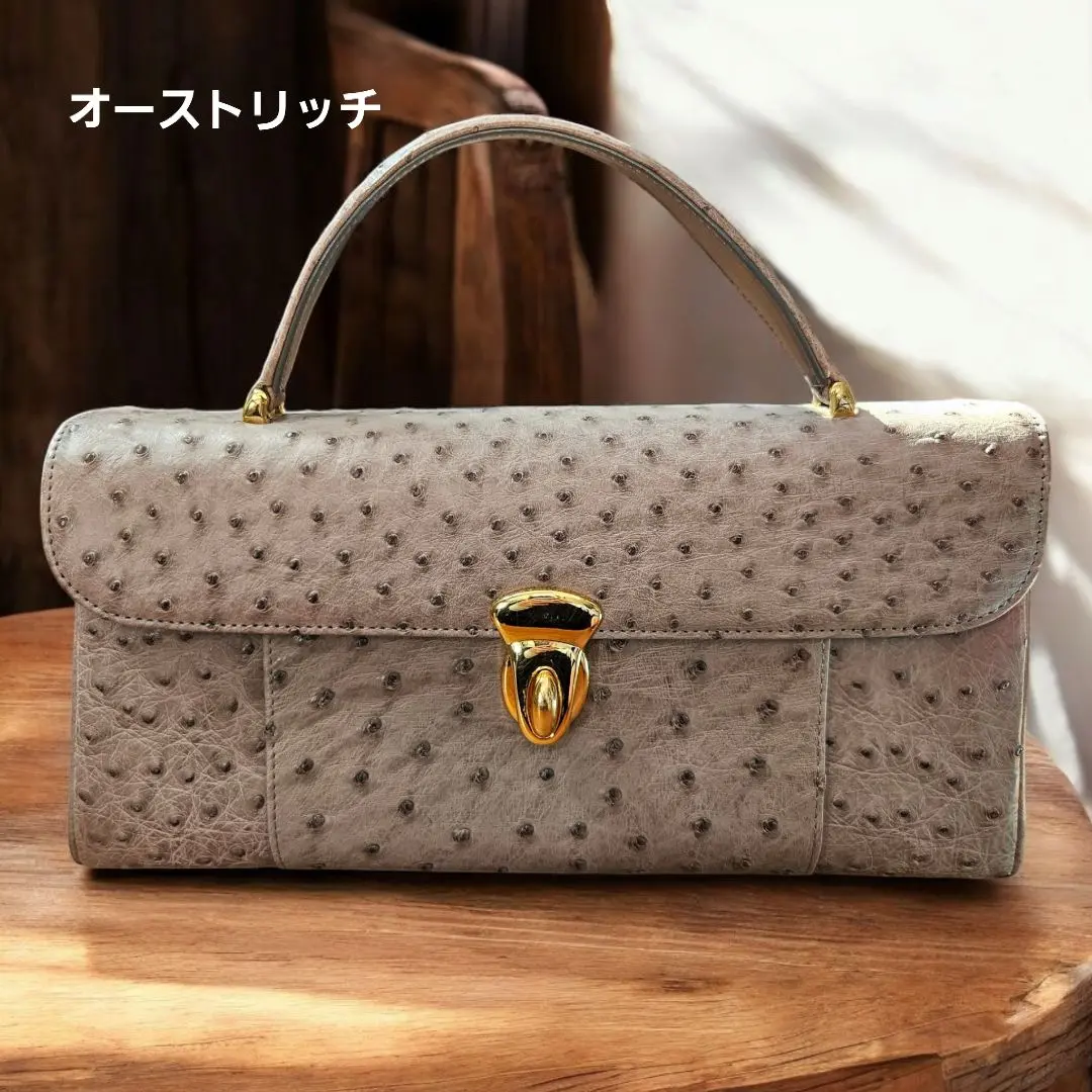 ✨新品未使用✨ ELMOSA ハンドバッグ オーストリッチ フォーマル