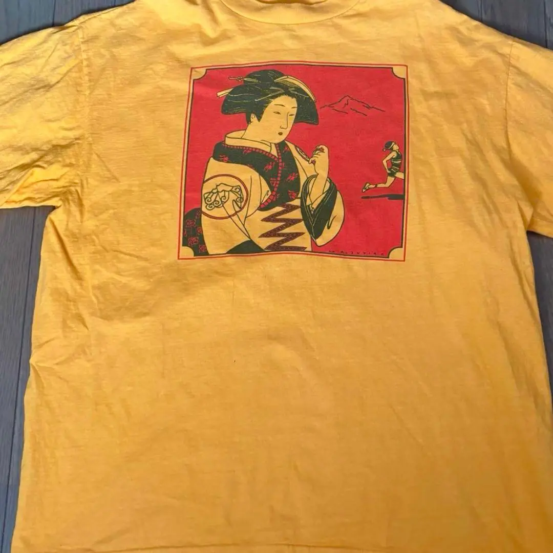 70s NIKE 風車 vtg Tシャツ ナイキ カマボコ 芸者 ランナー 女神