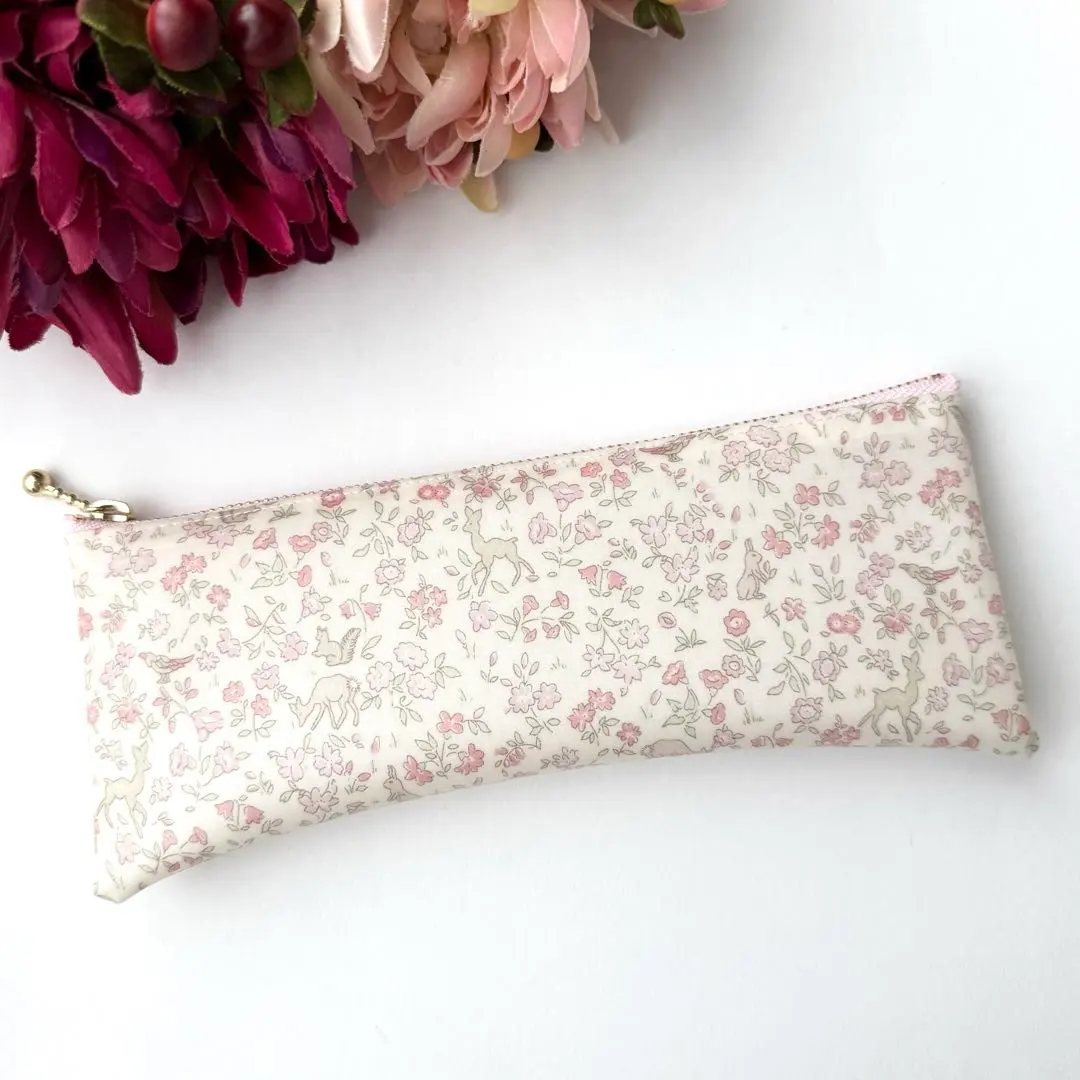 Thumbnail of Liberty Pen Case Meadow Tails Pink Handmade Petite Gift