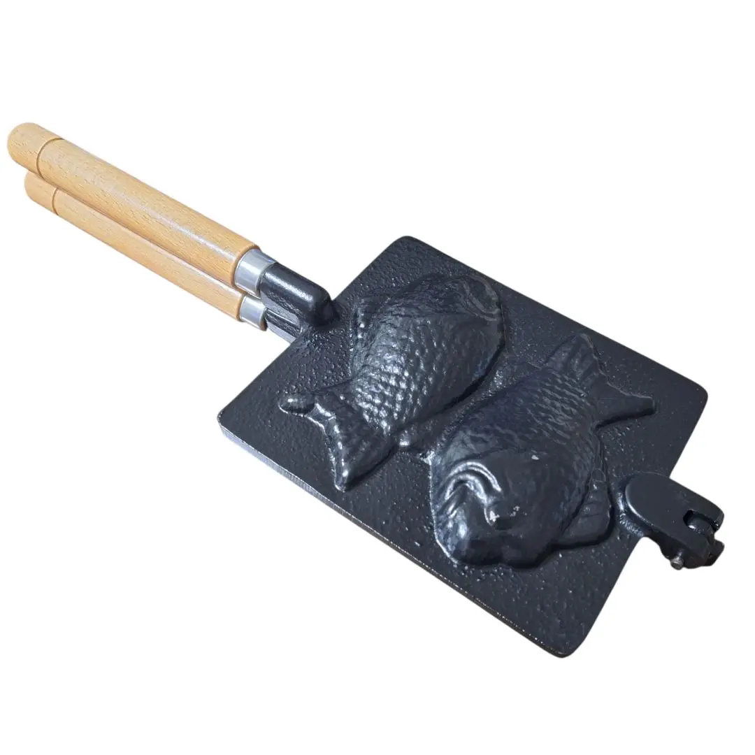 未使用◆昭和レトロ◆たい焼き噐◆鋳物 Yahoo!オークション - たい焼き器 一丁焼き 鉄鋳物 当時物 昭和