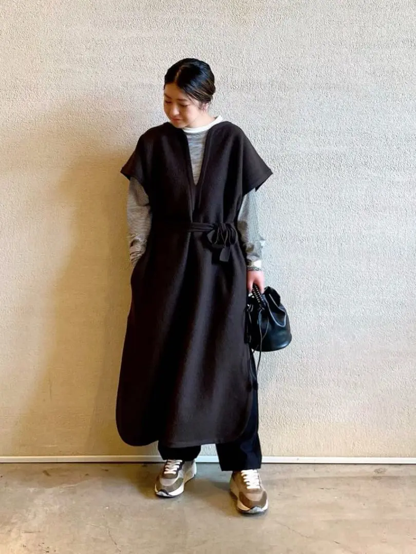 【1度着用のみ】 Cristaseya クリスタセヤ カフタン（-5cm) Felted Wool Caftan (-5cm) | EUREKA FACTORY HEIGHTS