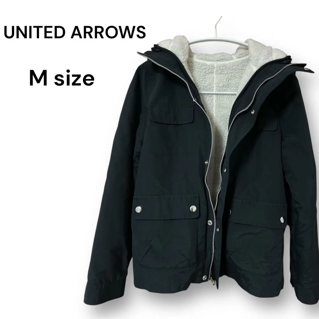 UNITED ARROWS 黑色 軍裝外套 38碼 2way 的縮圖