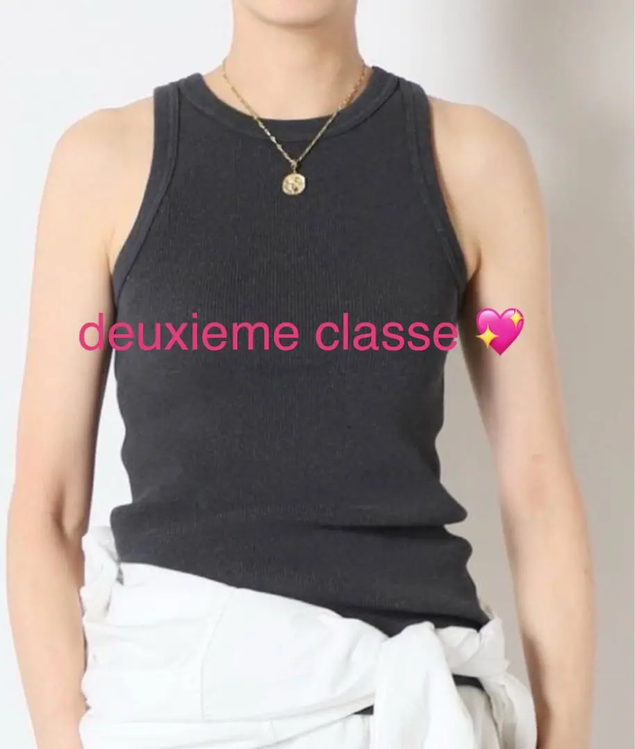 Deuxieme Classe LOREL RIB タンクトップ ネイビー Deuxieme classe LOREL RIB タンクトップ ネイビー 美品 - メルカリ