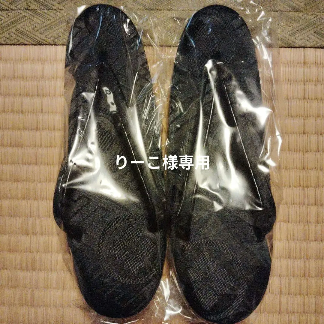 Thumbnail of Unused Black Zori Sandals, Japanese-style design