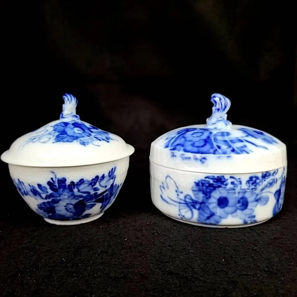 Thumbnail of 〇Excellent Condition〇 Royal Copenhagen Blue Flower Sugar Bowl 2 Pieces