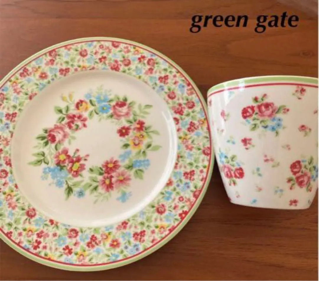 グリーンゲイト　greengate プレート皿1枚・ラテカップ２個セット 2025年最新】グリーンゲイト ラテカップの人気アイテム - メルカリ