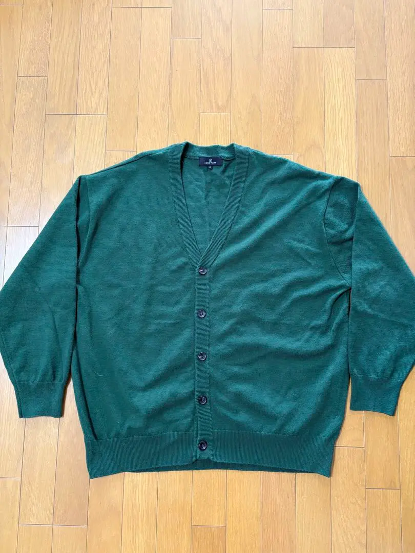 Thumbnail of Dark green V-neck cardigan