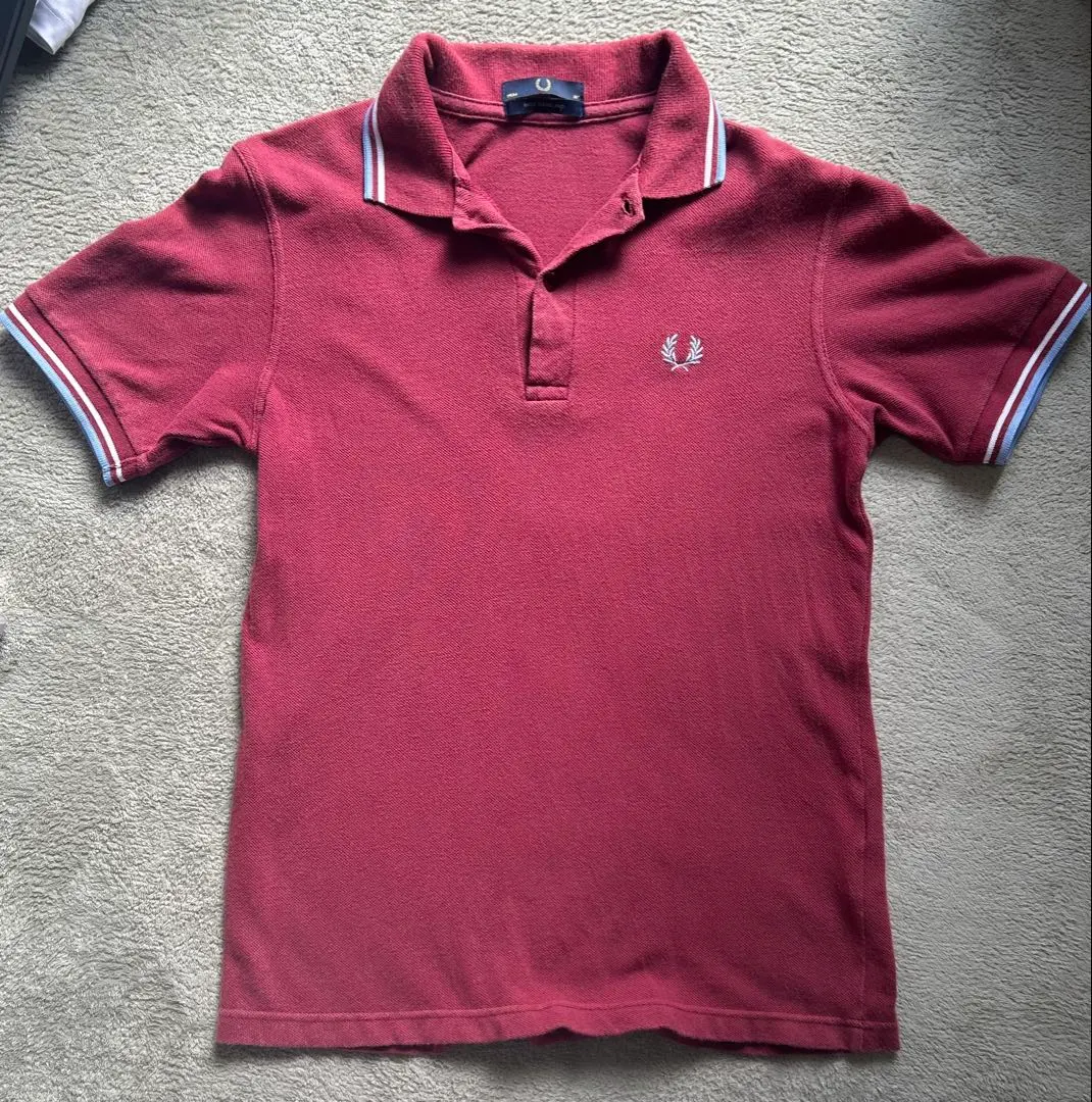 Thumbnail of FRED PERRY wine red polo shirt