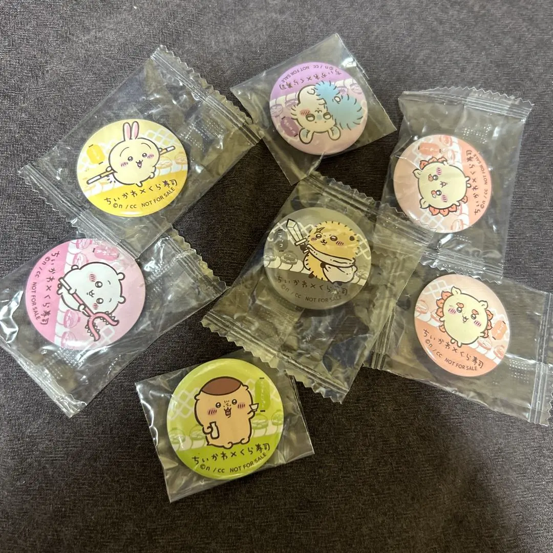 Thumbnail of Chikawa Kura Sushi Collaboration Pin Badges - Set of 7