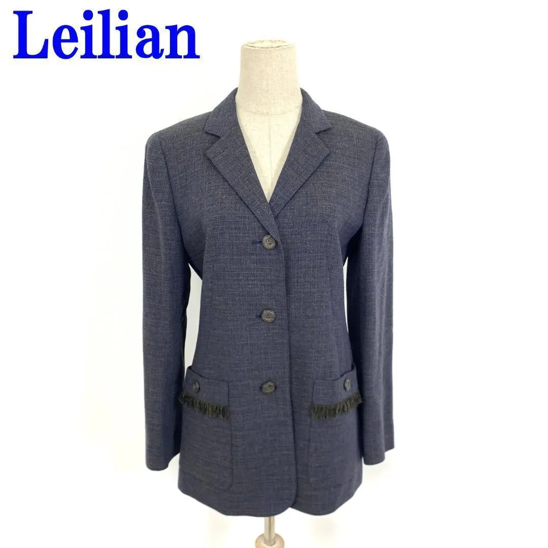 Leilian 西裝外套 羊毛 有內襯 深藍色 海軍藍 7 C1994 的縮圖