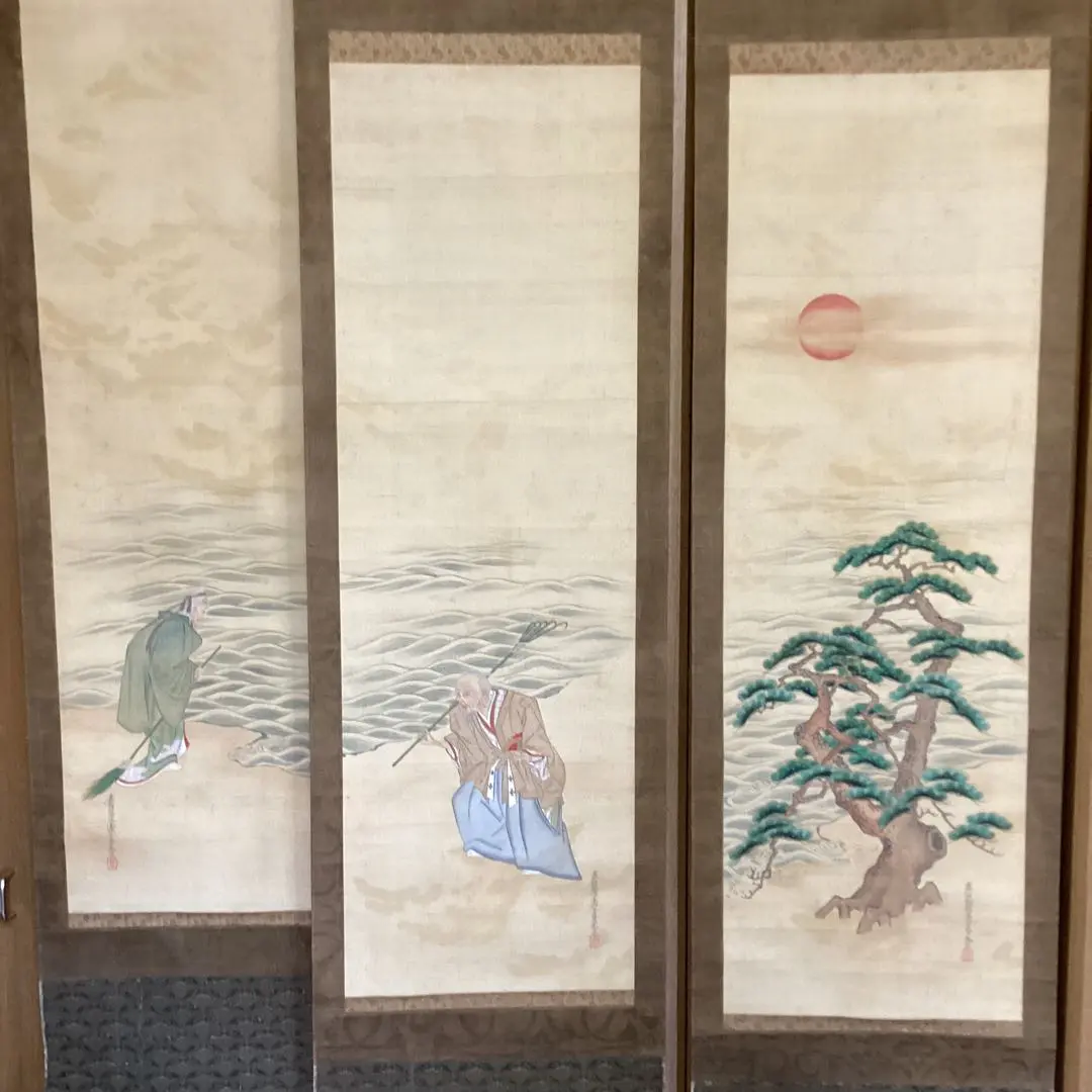 ◇◇ 中国美術日本美術掛け軸水墨画WAAP-0508 高砂