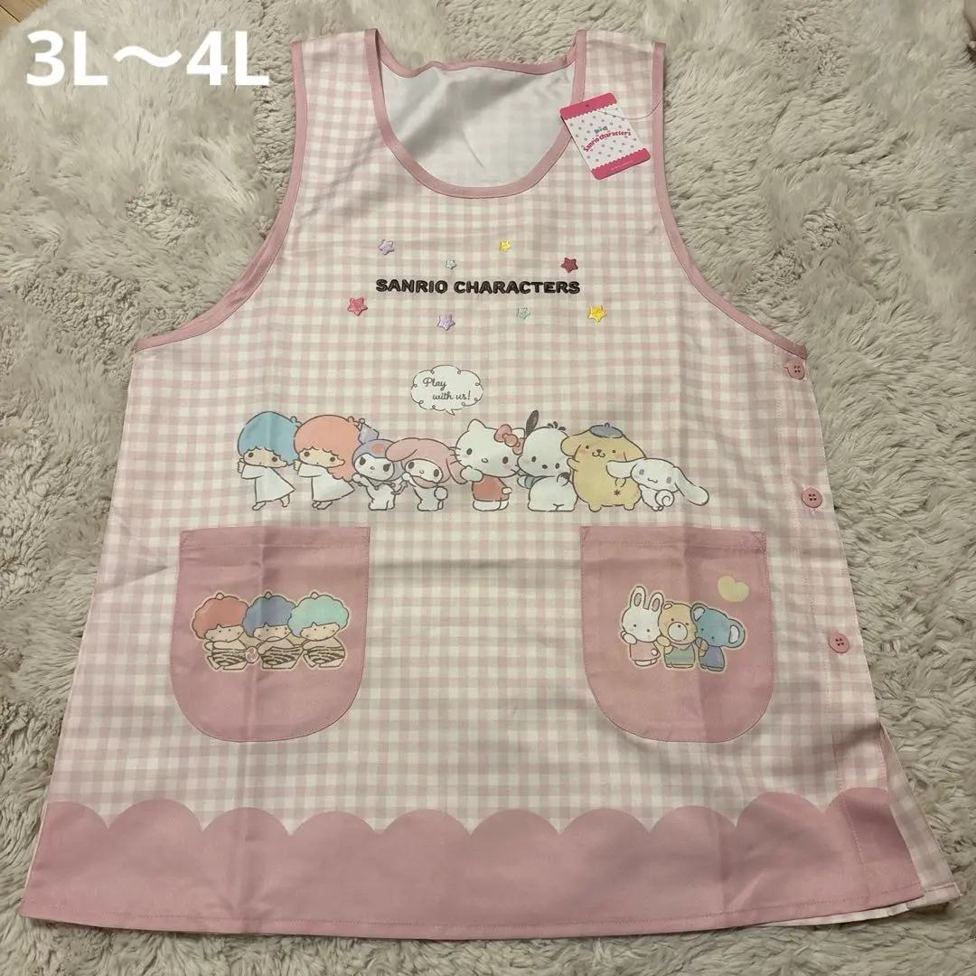 Thumbnail of ☆ Plus Size ☆ Sanrio Pink Apron 3L-4L New, Nursery School Teacher