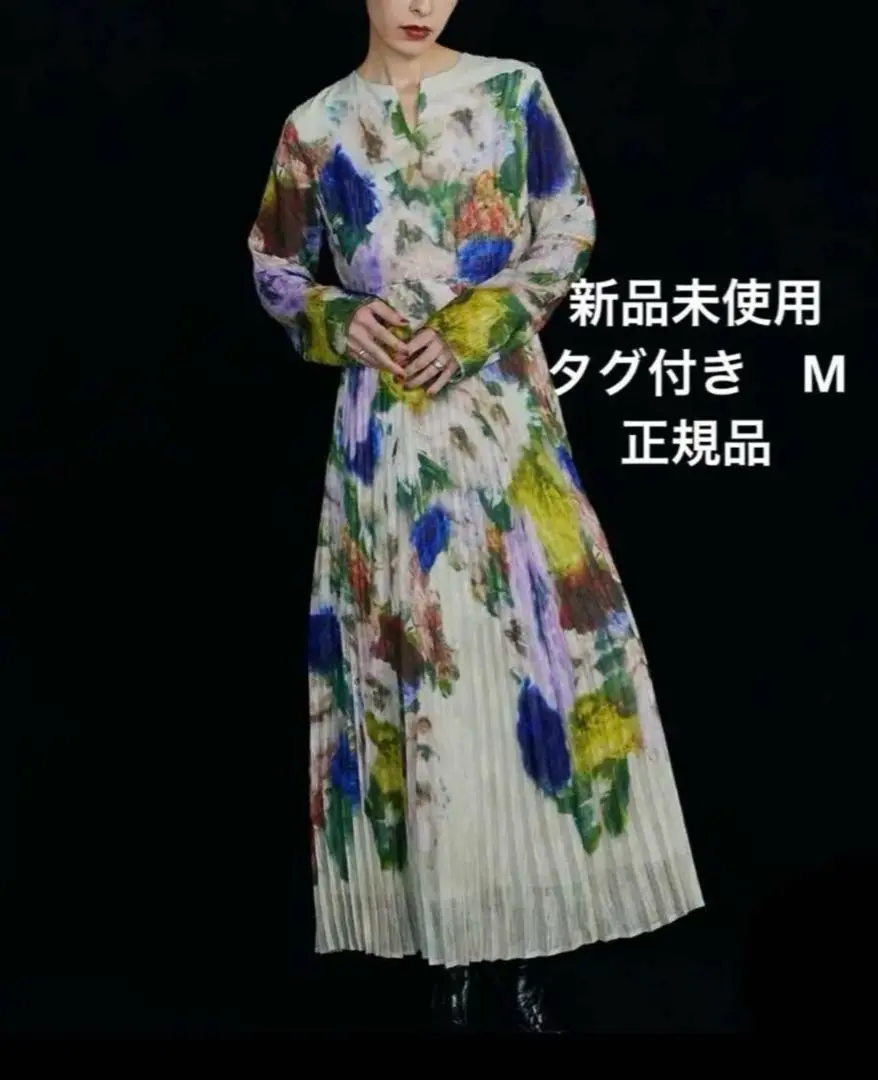 即日発送 Ameri UND TEXTURE ART FLOWER DRESS Sサイズ】UND TEXTURE ART FLOWER DRESS Ameri VINTAGE（アメリ