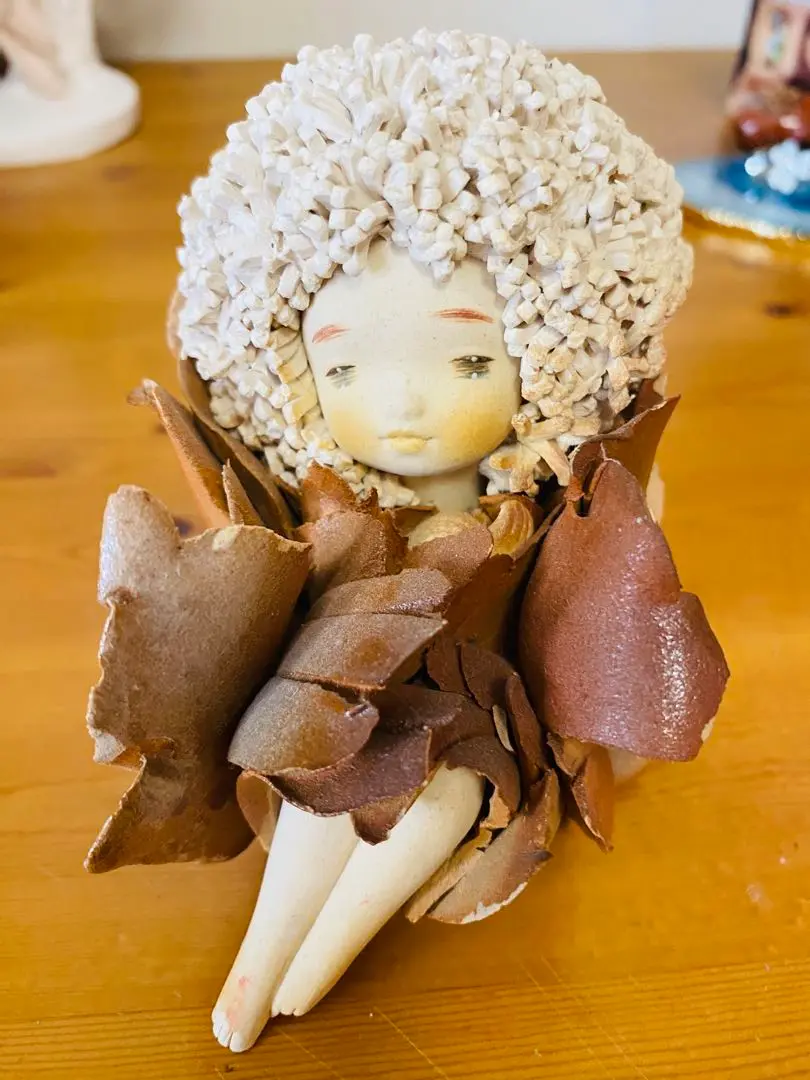 【サイトウ】【希少】創作人形作家　陶器人形 森の精 リーベ 竹内祥子 創作人形 陶器人形作家 竹内 祥子 陶人形/森の精リーベ 美術品