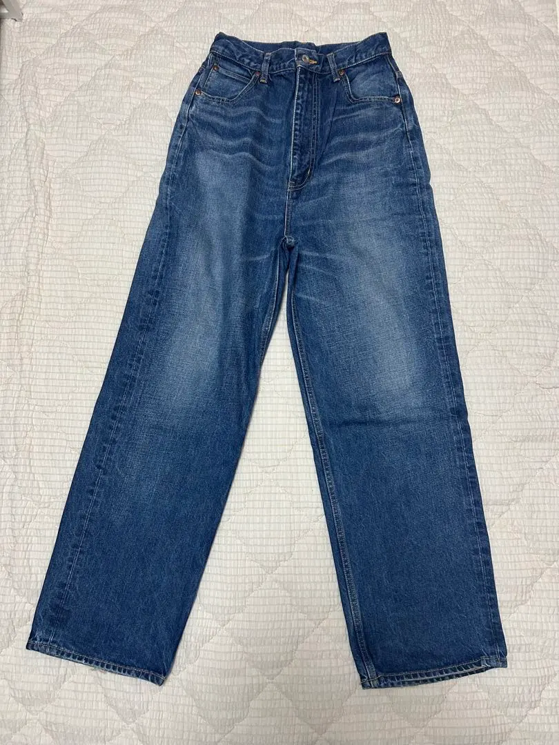 Thumbnail of 【nagonstans】 High Rise Wide Straight Denim Pants