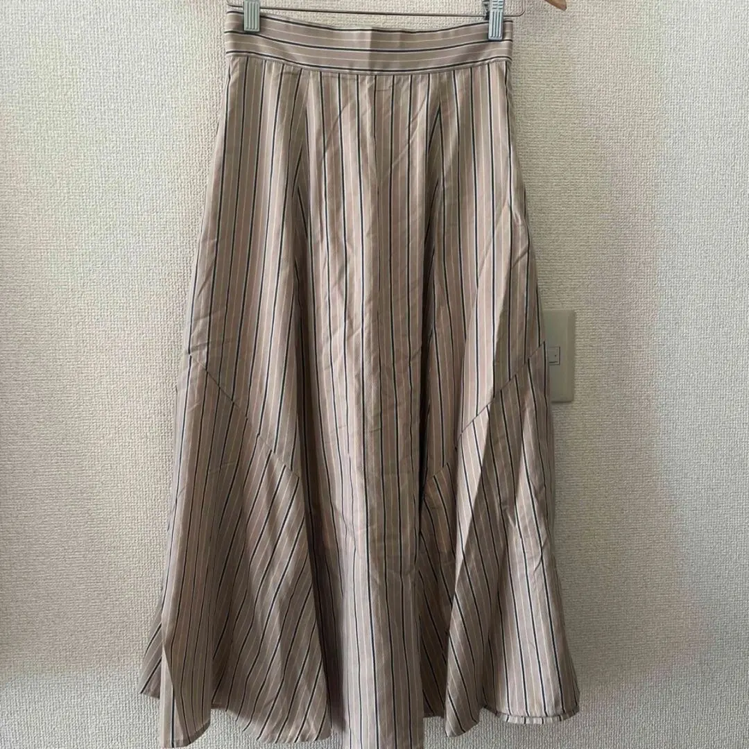 Thumbnail of Autumn/Spring/Summer Skirt, Striped Skirt, Beige, Women's