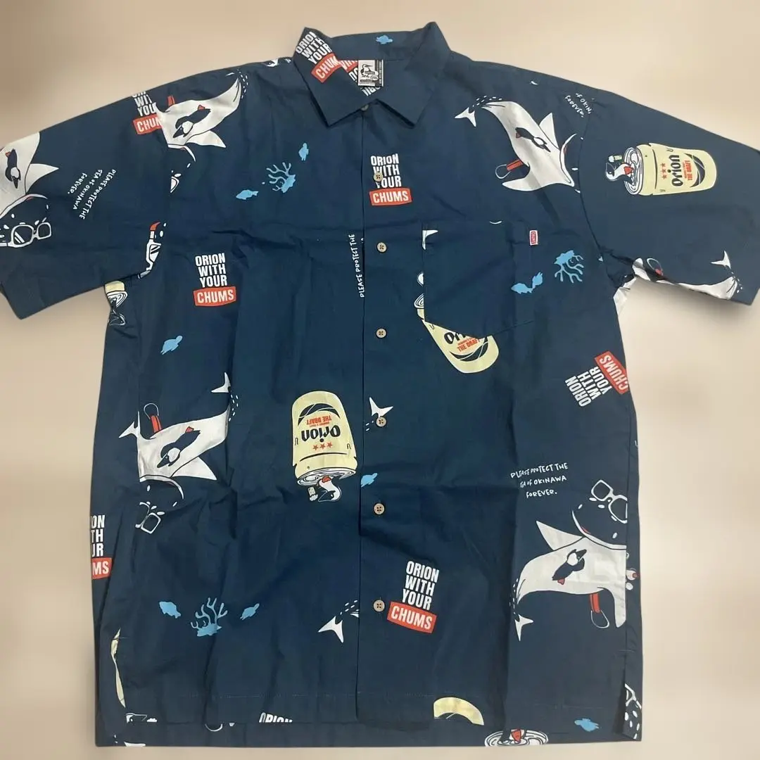 柏*木様 チャムス✖️オリオンビール　かりゆしアロハシャツ オリオン CHUMS コラボ25春 OKINAWA CALLING Shirt チャムス
