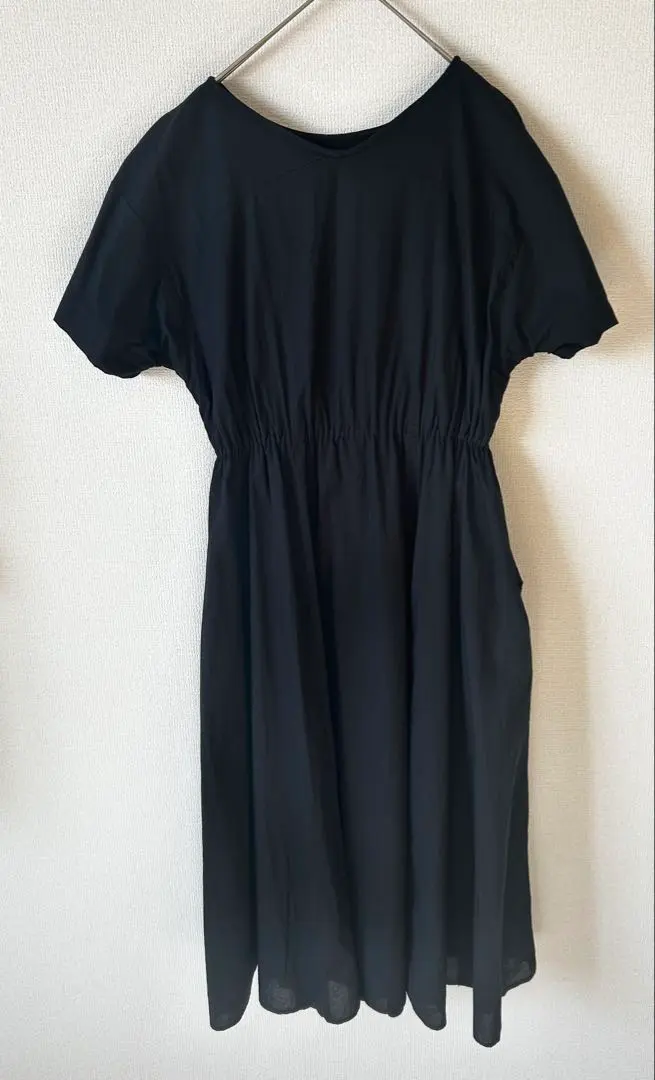Thumbnail of Urban Research Black Short Sleeve Midi Dress