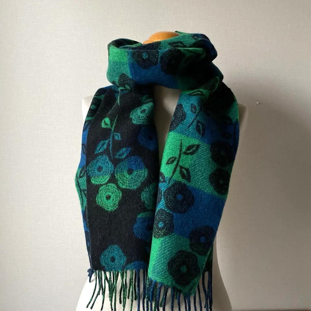 未使用品 アナスイ ウール刺繍マフラー ストール チェック柄 紫 黒 2025年最新】Anna Sui 柄・デザイン：チェック マフラーの人気