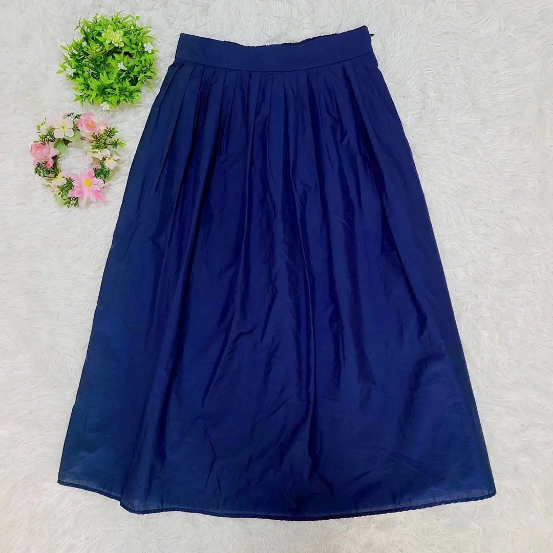 Thumbnail of 【Lounie】 Midi Skirt Flare Back Elastic (M) Blue Elegant