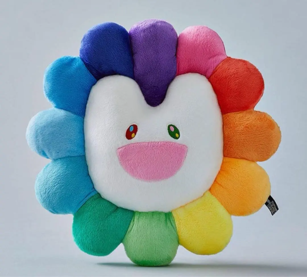 新品 未使用 村上隆 フラワー クッション 2M お花 ポスター ぬいぐるみ お花クッション 2m ピンクイエロー 特大 希少 Kaikai Kiki 村上