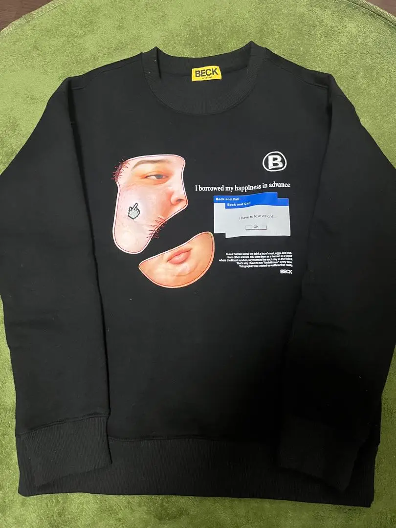BECK and call スウェット レディース　ブラック M 夏に大人気だったグラフィックがスウェットになって登場💡 この