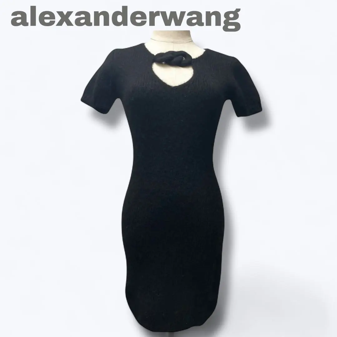 Alexanderwang ストレッチニット ワンピース セール】 透かし柄アレンジニットワンピース （ロング・マキシ丈