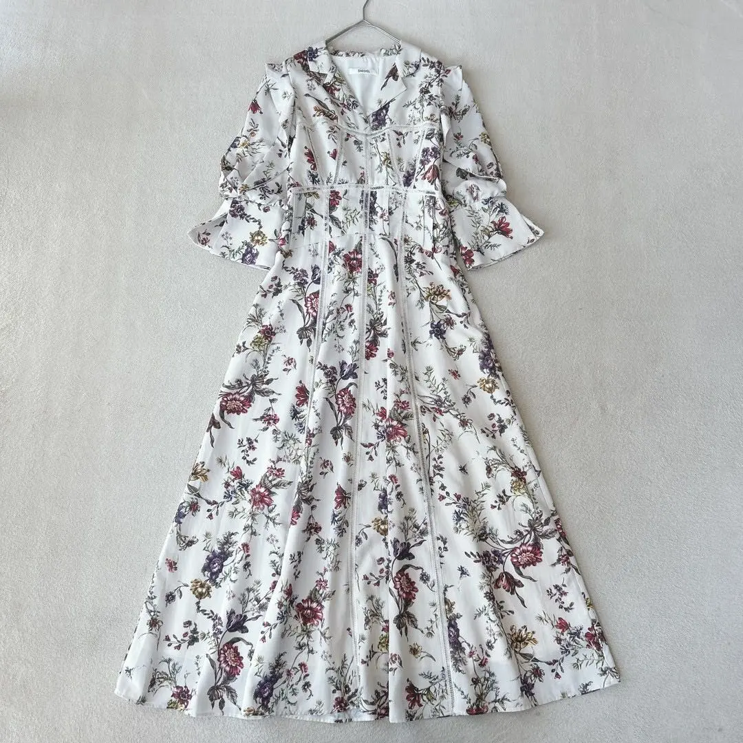 SNIDELビスチェライクワンピース 新品 SNIDEL - ビスチェライクプリントワンピースの通販 by p