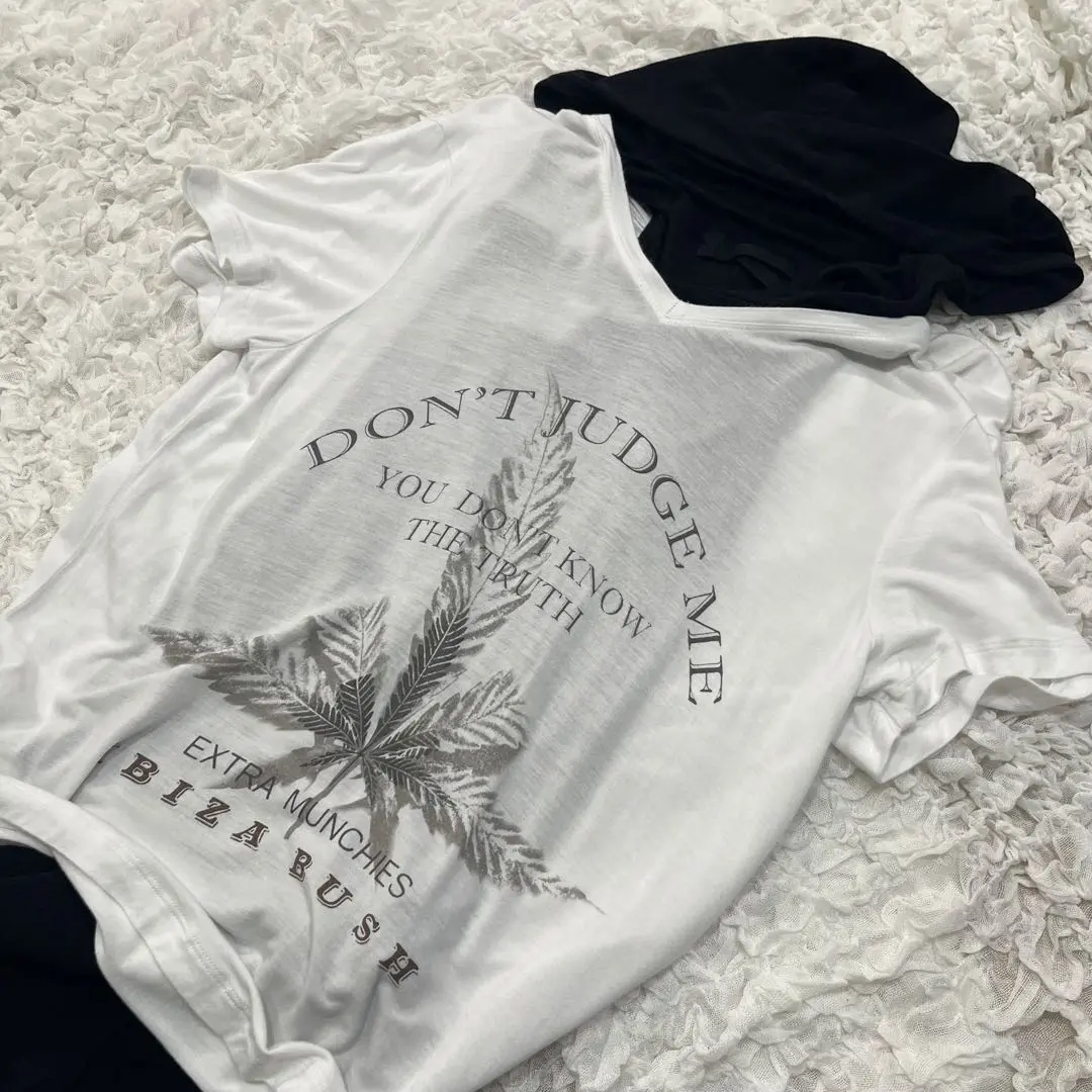 14th addiction Tシャツ　レオパード クロス　カットソー 1 白 14th addiction Tシャツ レオパード クロス カットソー 1 白