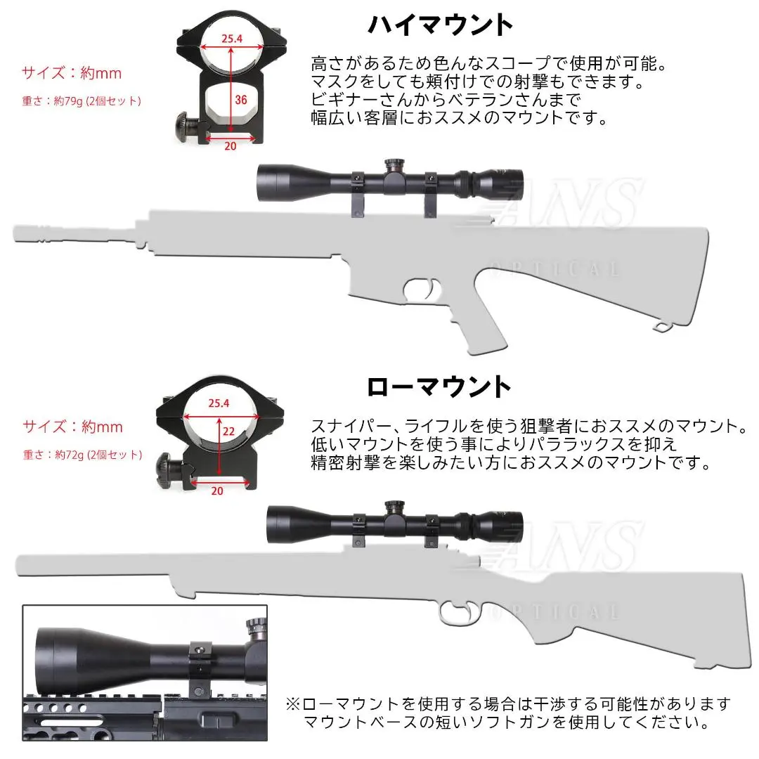 ライフルスコープ 3点まとめ売りANS OPTICAL KINGMAS サバゲー 楽天市場】ANS Optical 3-9倍 可変ズーム C 3-9x32 EGB