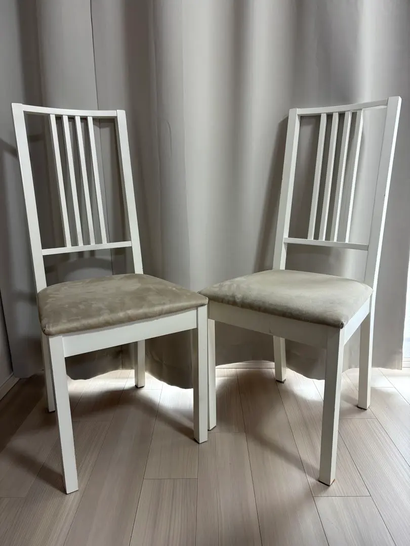 【中古美品】IKEA BORJE ダイニングチェア 2脚　アンティーク 北欧 IKEA - ダイニングチェア BORJE 2脚の通販 by ボニー2014's shop
