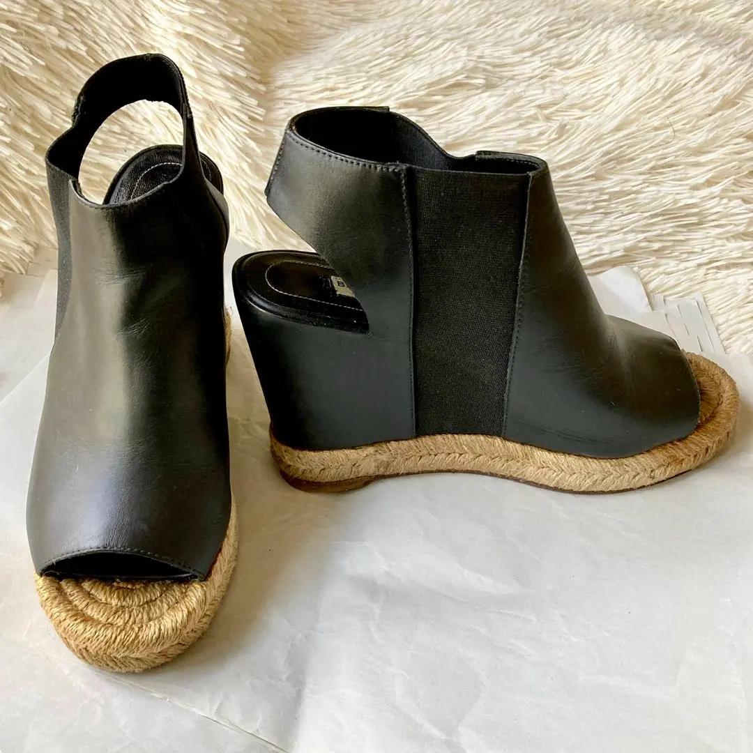 Thumbnail of BALENCIAGA■Sandals Open Toe Bootie Wedge Sole■Black 36