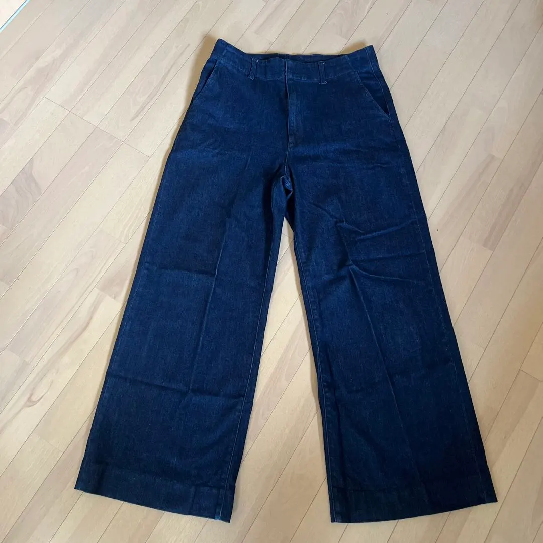 Thumbnail of Dark blue straight denim pants